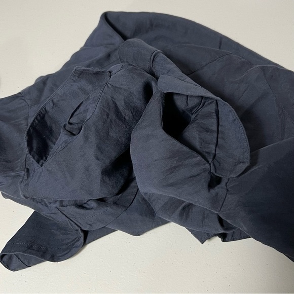 EMMA Knudsen Lucy Navy Blue Long Sleeve Blouse - Picture 6 of 10